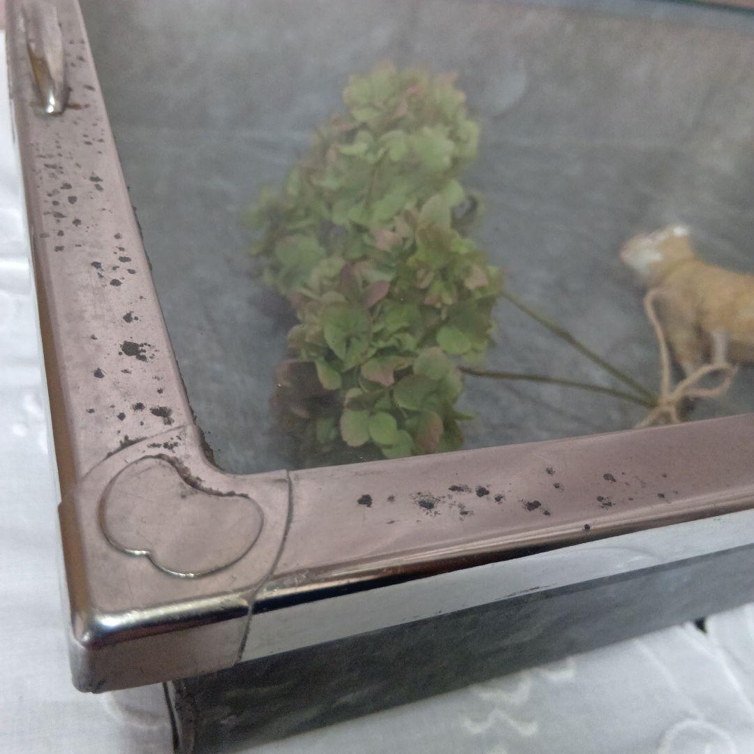 ♥ヴィンテージ　ブリキガラスケース　昭和レトロ♥