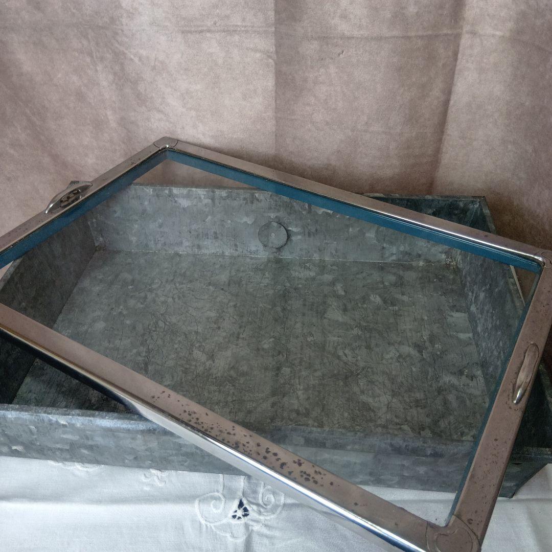 ♥ヴィンテージ　ブリキガラスケース　昭和レトロ♥