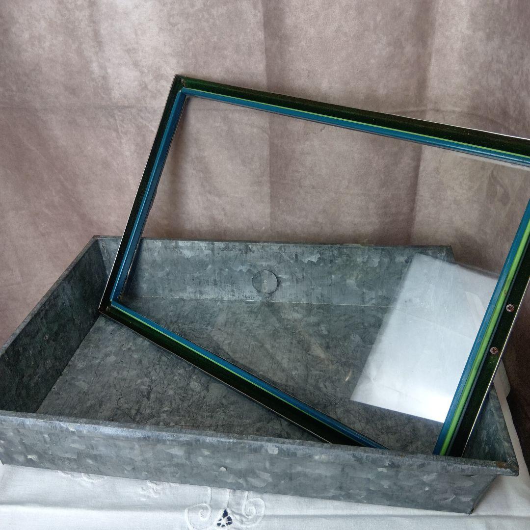 ♥ヴィンテージ　ブリキガラスケース　昭和レトロ♥