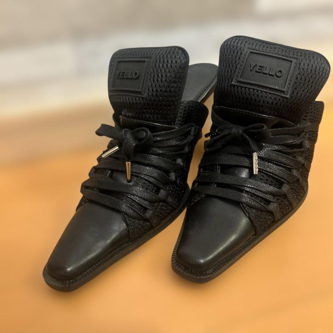 YELLO ブラック スニーカーサンダル