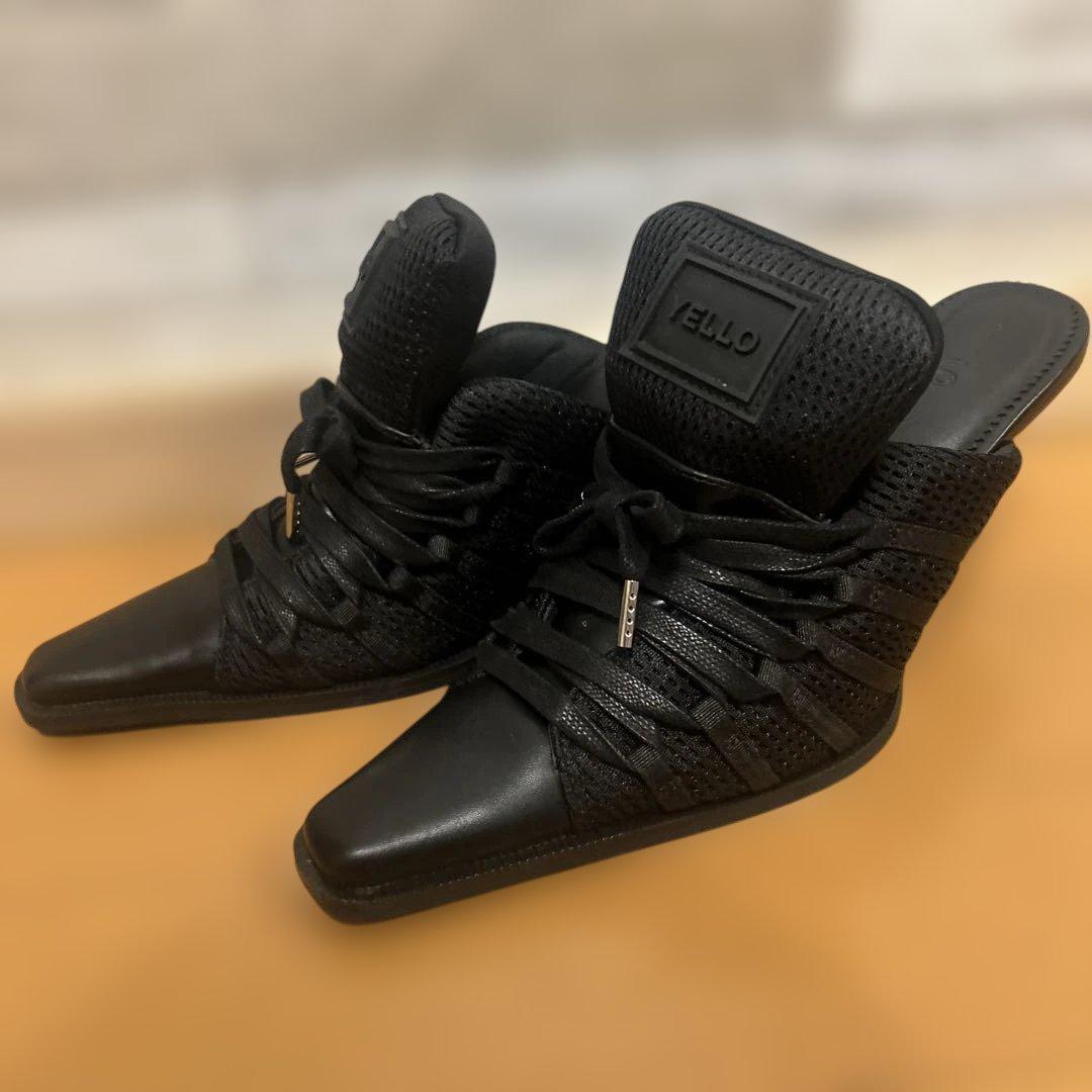 YELLO ブラック スニーカーサンダル