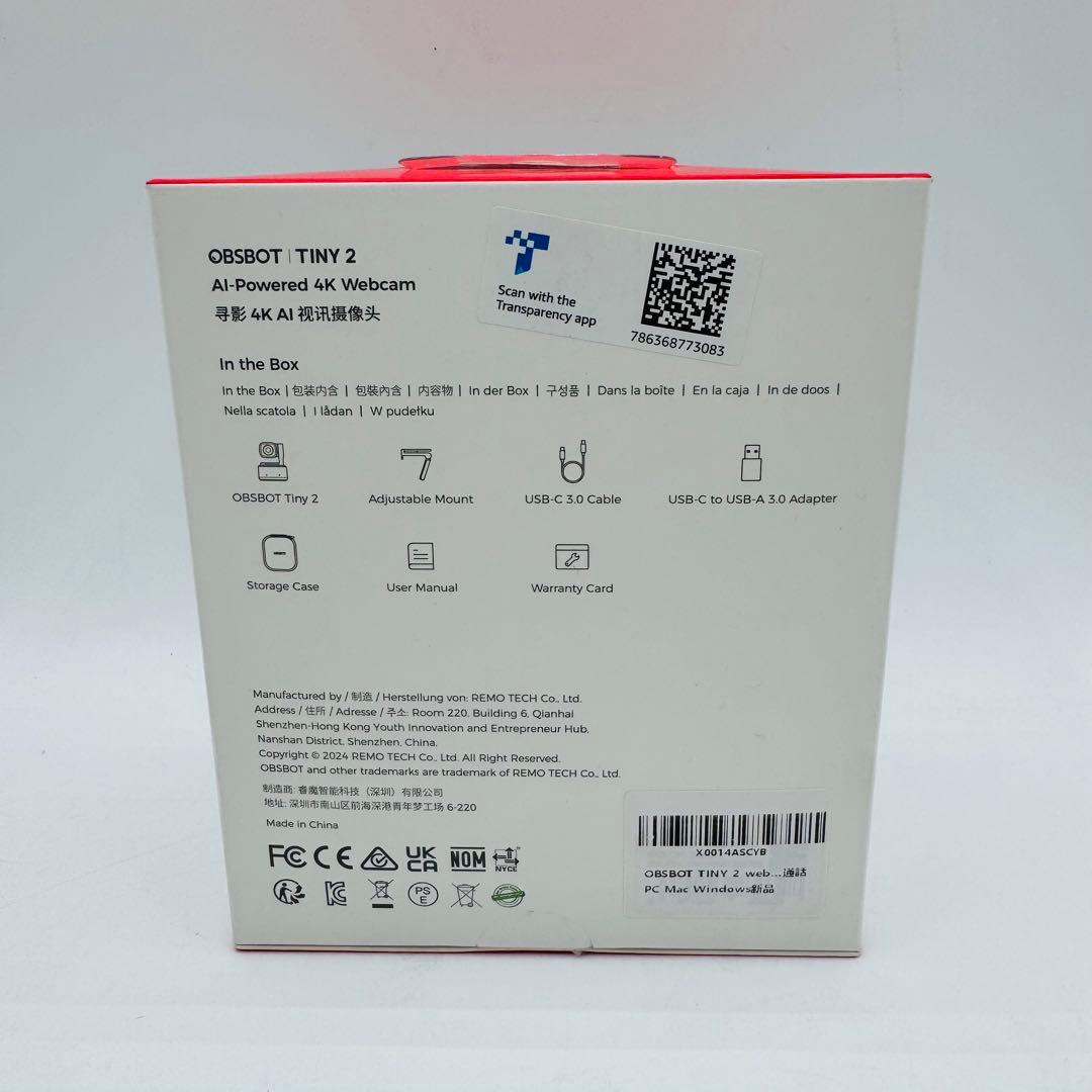 【未開封】OBSBOT TINY 2 4K ウェブカメラ