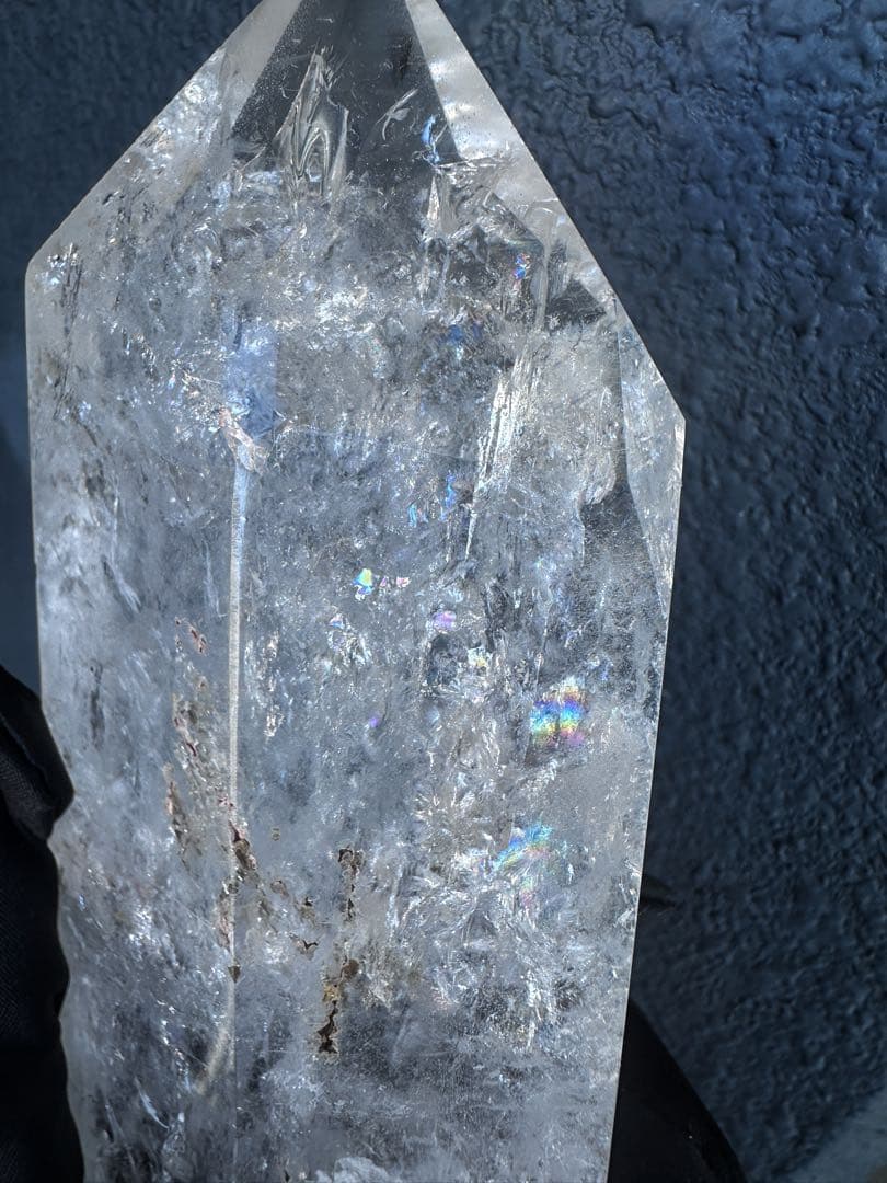 巨大 高品質浄化超強いパワーレインボーヒマラヤクラスターパワーストーンA1101