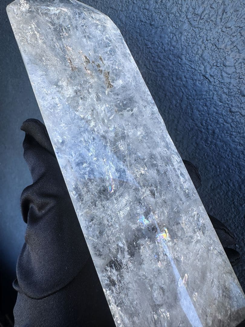 巨大 高品質浄化超強いパワーレインボーヒマラヤクラスターパワーストーンA1101