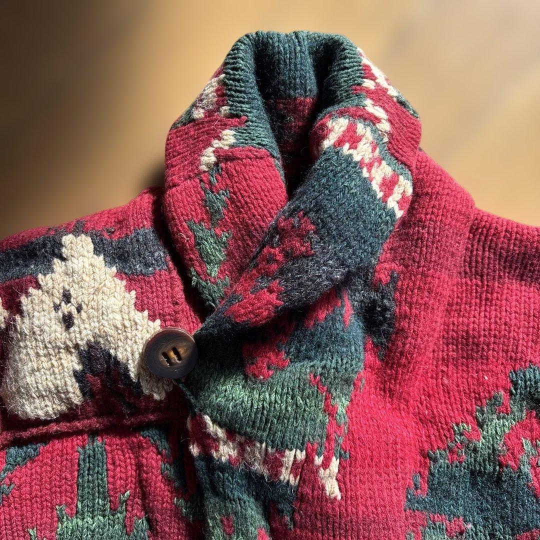 緊急値下げ　90s ポロラルフローレン　ショールカラーパッチワークガウン