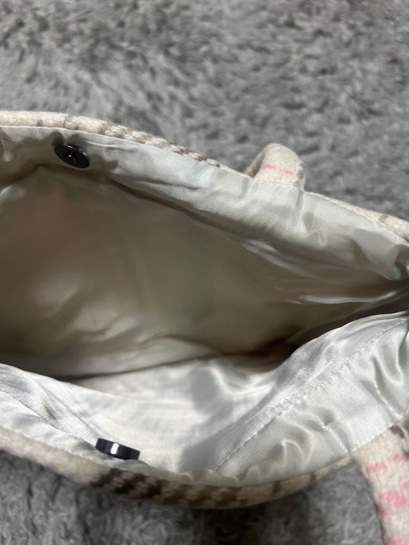 ノベルティ シャネル　ツイードバッグ　シフォン　パール