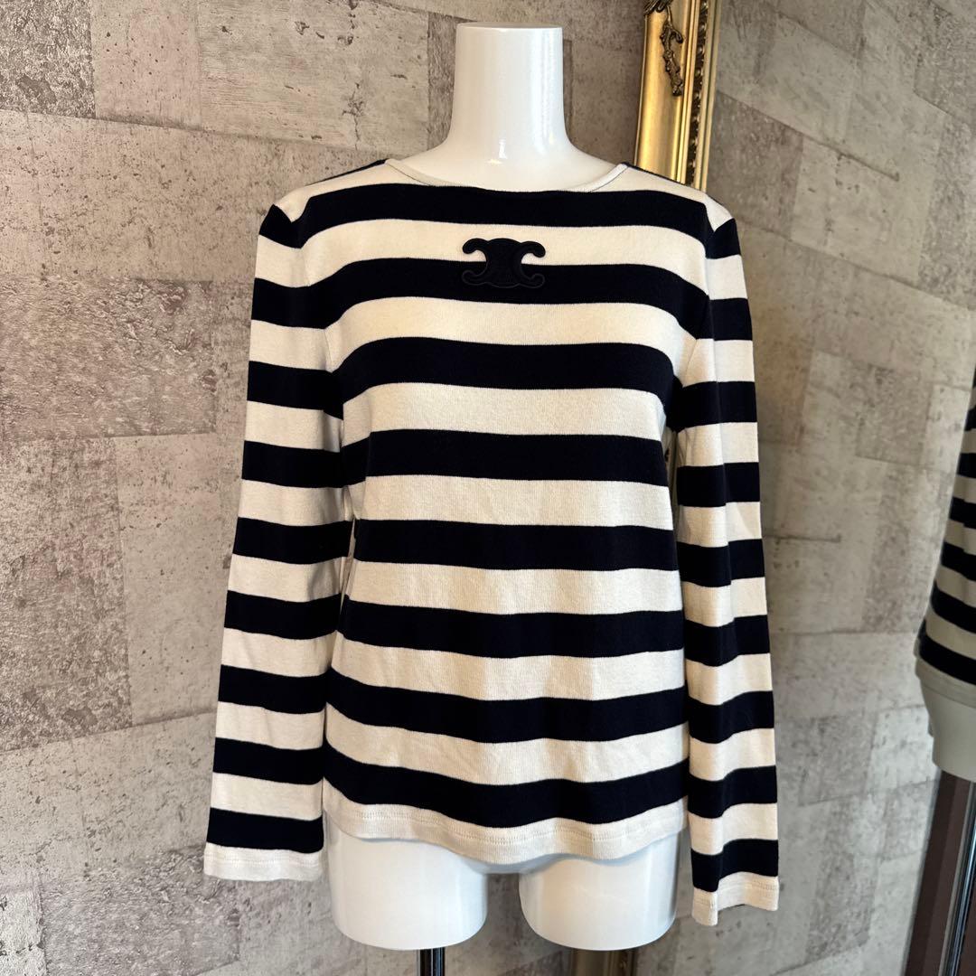 CELINE ボーダー　長袖カットソー　size M