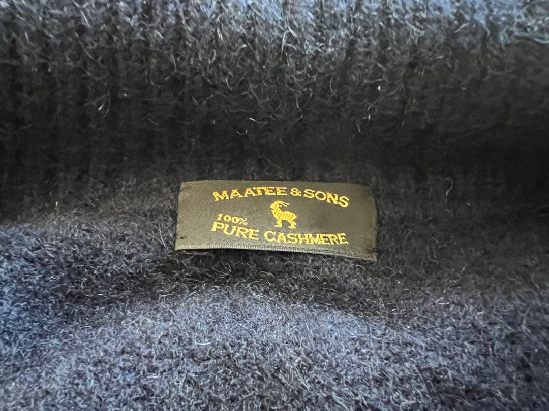 MAATEE&SONS CASHMERE 強圧縮 JIP VEST 4 Navy