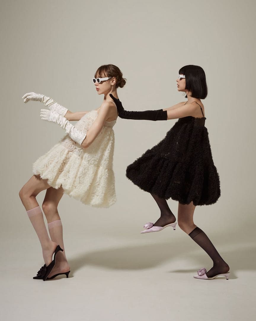 POPPY TULLE BALLOON TUNIC (BLACK) あざぎーにょ