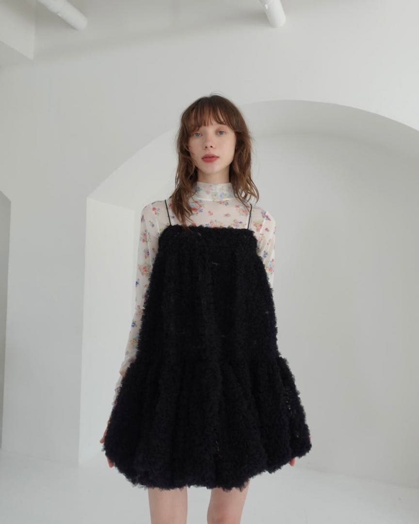POPPY TULLE BALLOON TUNIC (BLACK) あざぎーにょ