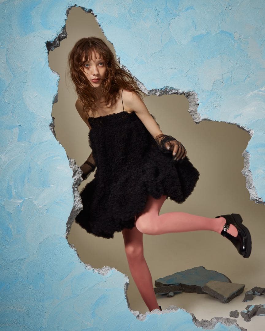 POPPY TULLE BALLOON TUNIC (BLACK) あざぎーにょ