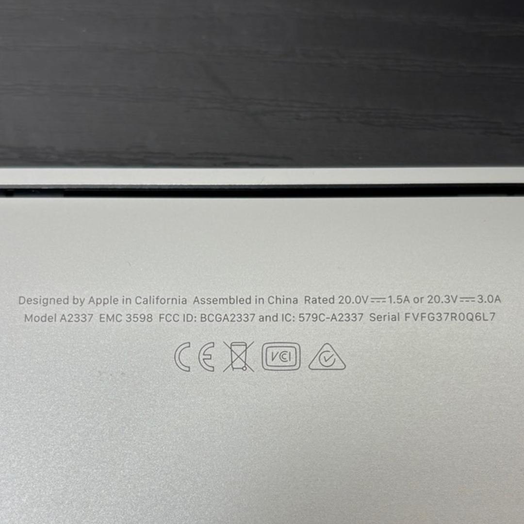 【美品】 MacBook Air 13インチ M1 2020年製 A2337