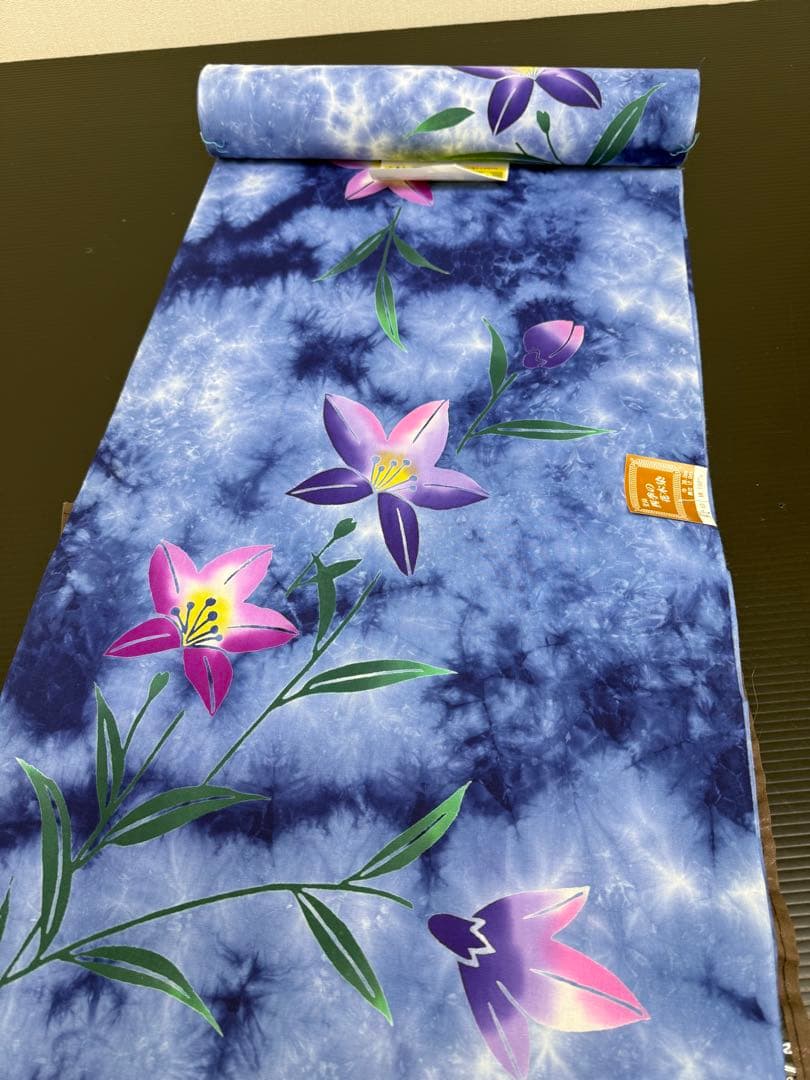 136)浴衣　反物　5点セット　綿　着尺