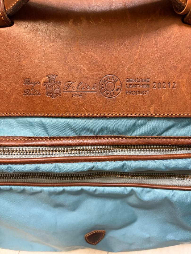 Felisi 水色 旅行用バッグ　ゴルフ　2way ビジネス　出張　イタリア