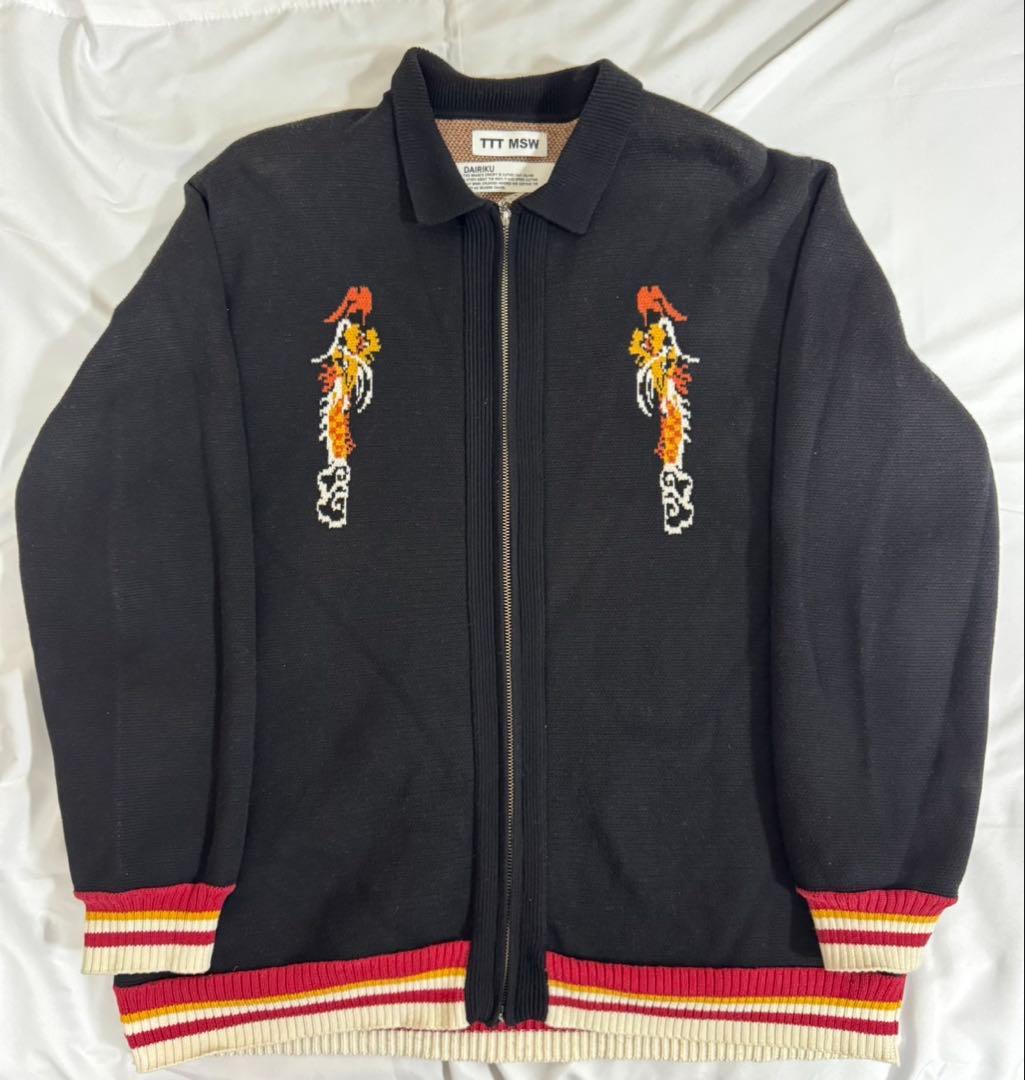 ダイリク　DAIRIKU × TTT msw 刺繍　ニットポロ　XL