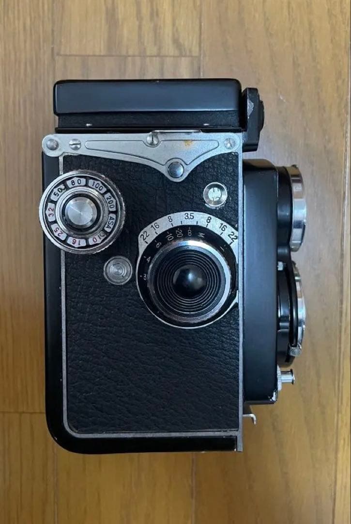 完動美品・Yshicaflex 80mm f3.5・純正フード・作例有