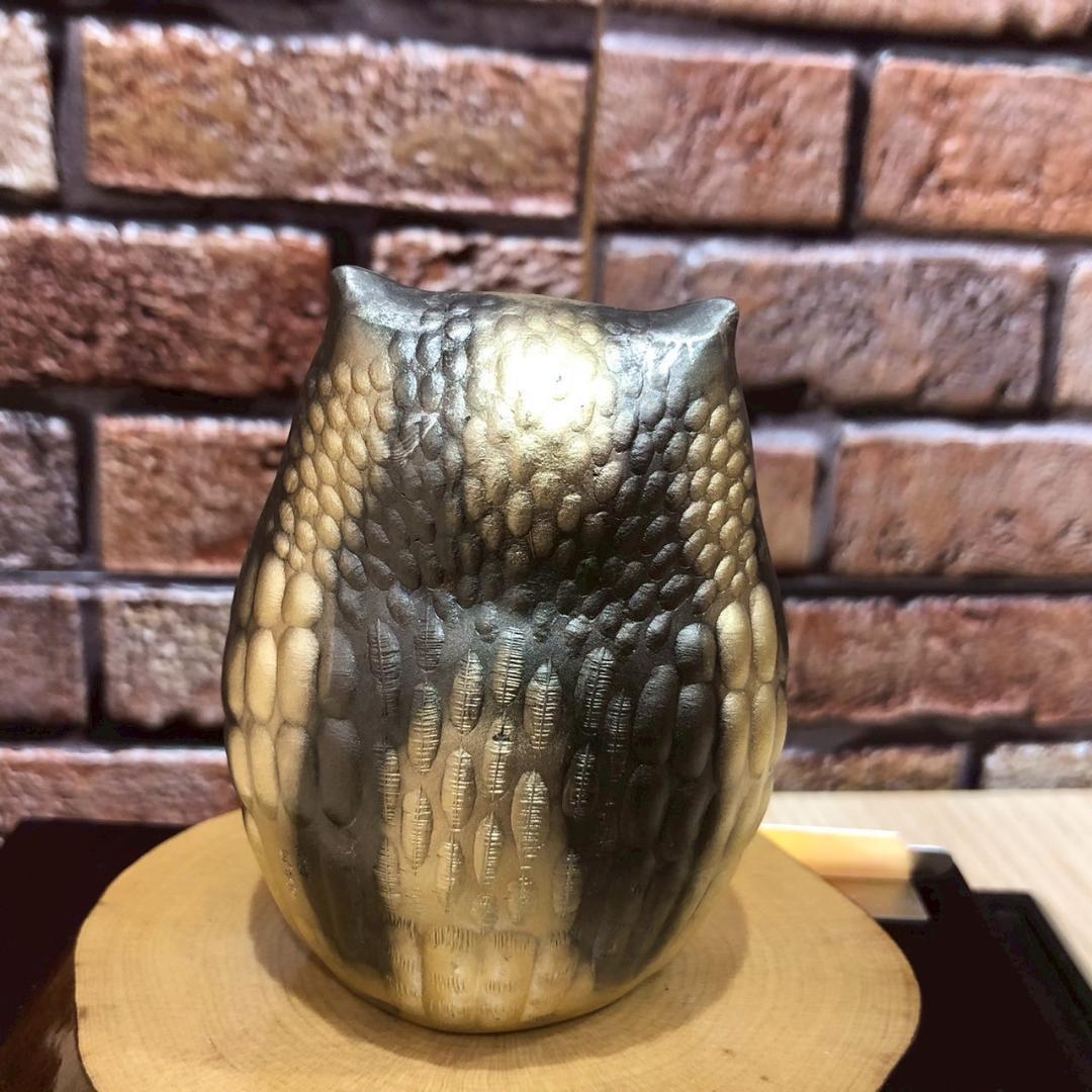 ♥武比古作 TAKEHIKO 純銀 ふくろう 置物 SILVER999 ケース付