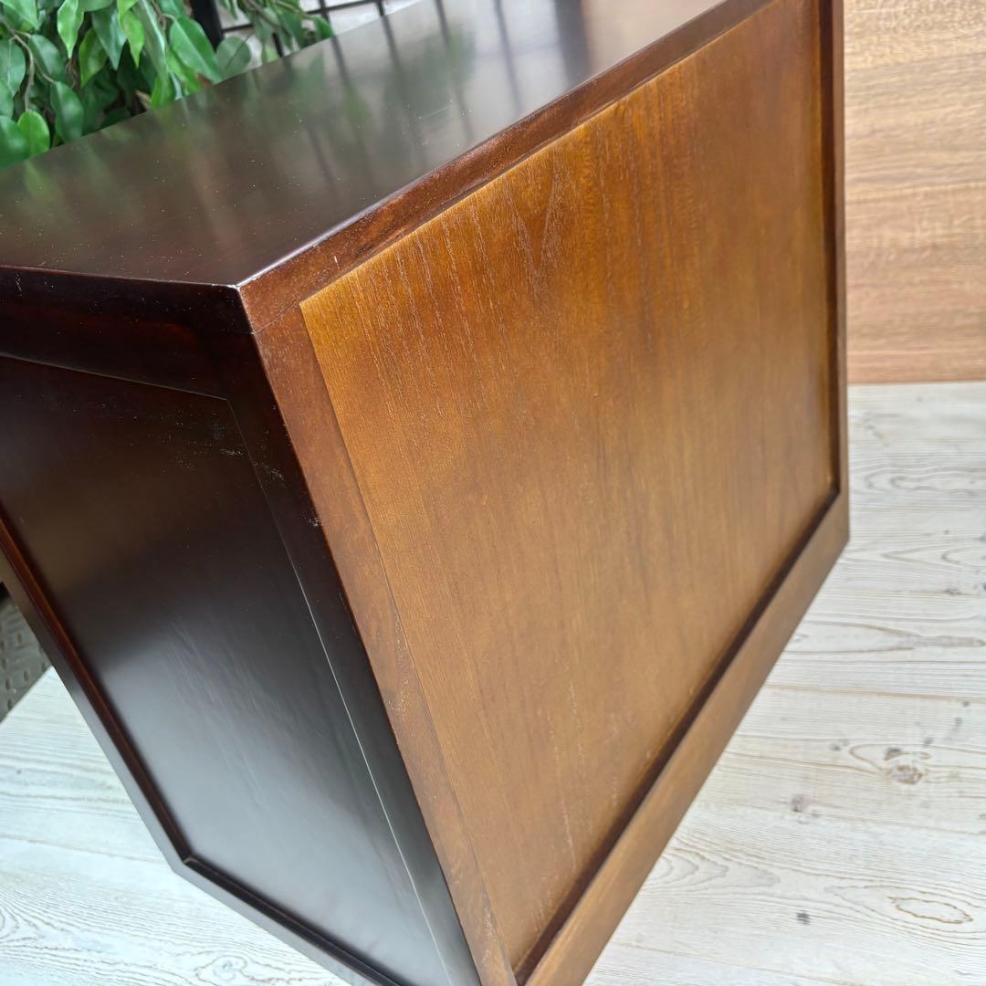 訳あり品！【104】民芸木製桐材天然無垢和箪笥引き戸付き収納家具和タンス飾り棚