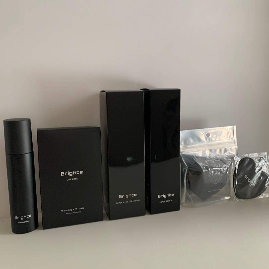 Brighte エレキブラシ ピンク 純正スキンケア・スカルプケア製品付セット