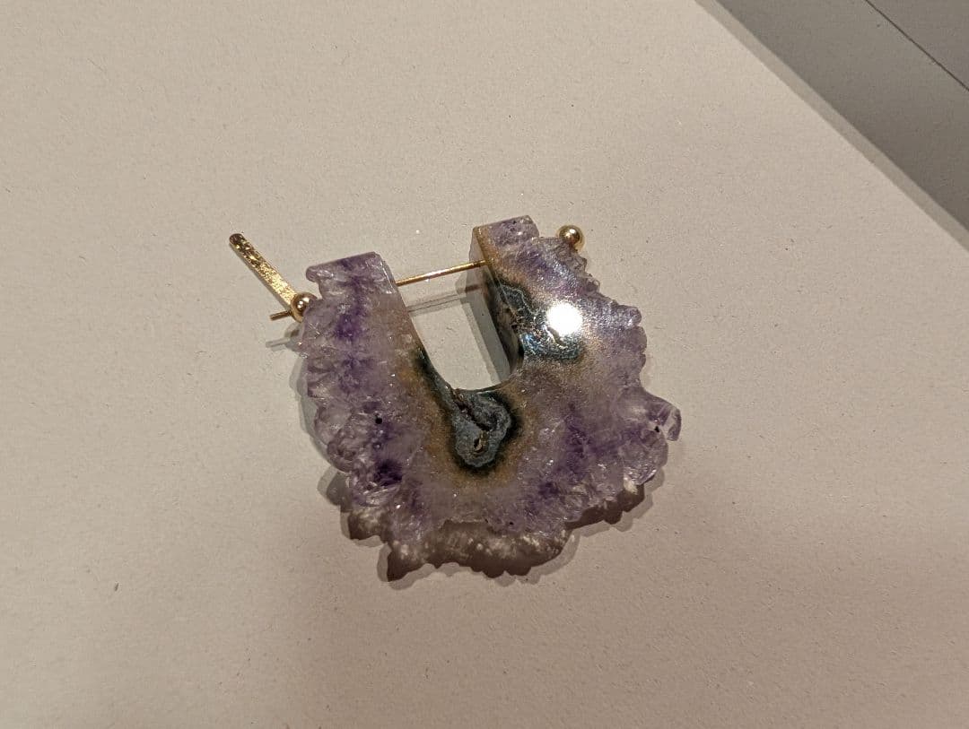 MONAKA Jewellery　モナカ　ロックピアス　アメジスト原石