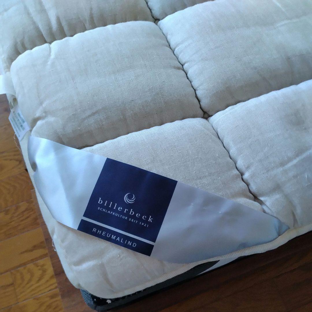 眠りのプロショップサワダ ビラベック リネン麻付羊毛ベッドパッド　セミダブル