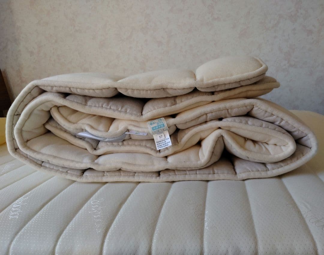 眠りのプロショップサワダ ビラベック リネン麻付羊毛ベッドパッド　セミダブル