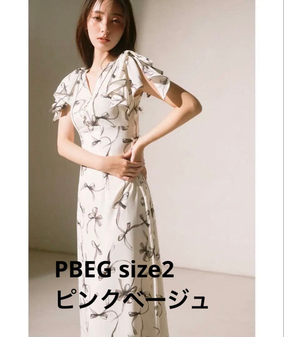 SNIDEL sustainableリボンプリントワンピース PBEG 2