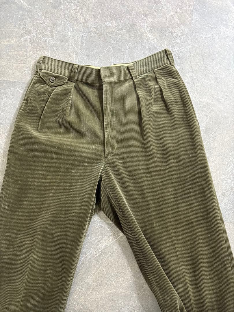 パンツ 90s J.PRESS 2tuck corduroy pants olive