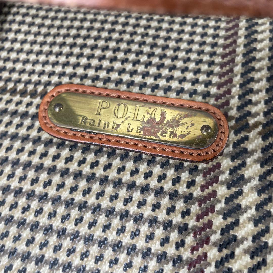 極美品 ヴィンテージ ポロラルフローレン 千鳥格子 チェック ボストンバッグ