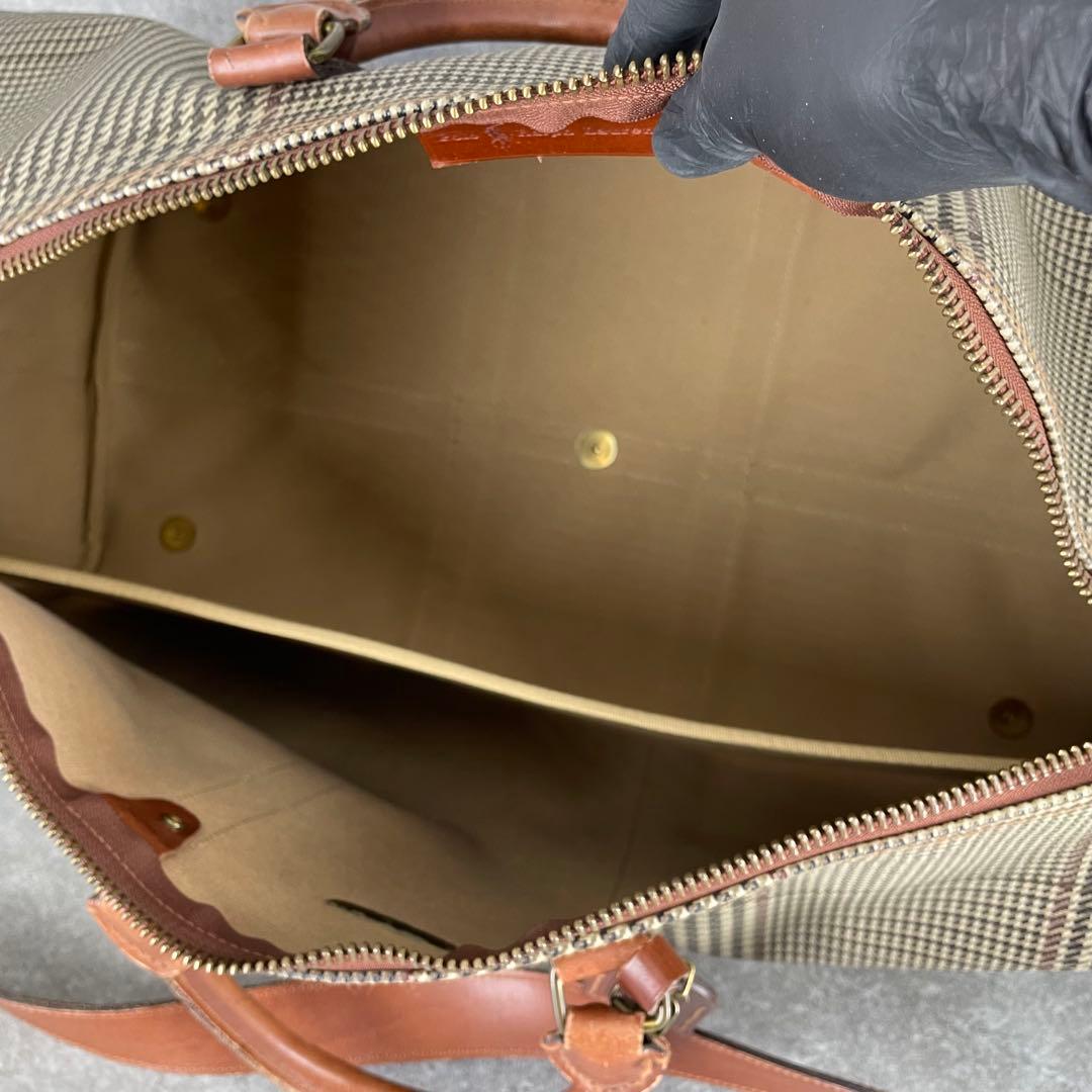 極美品 ヴィンテージ ポロラルフローレン 千鳥格子 チェック ボストンバッグ