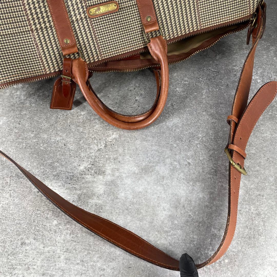 極美品 ヴィンテージ ポロラルフローレン 千鳥格子 チェック ボストンバッグ