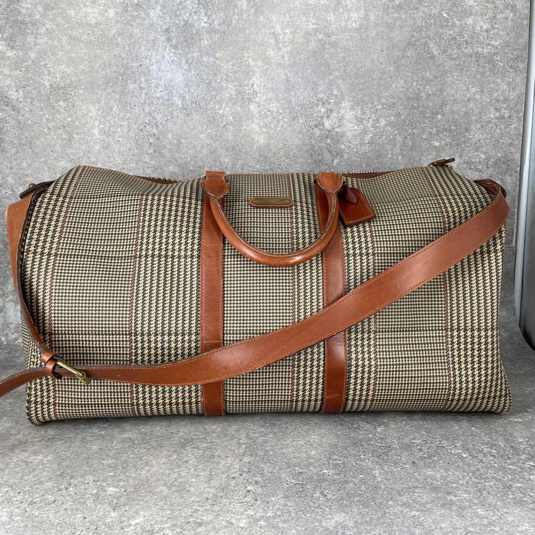 極美品 ヴィンテージ ポロラルフローレン 千鳥格子 チェック ボストンバッグ