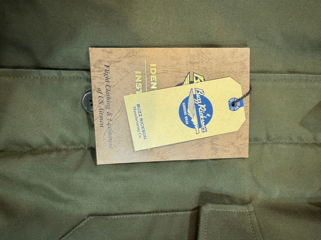 1018バズリクソンズ　A-2デッキ ミリタリージャケット オリーブ