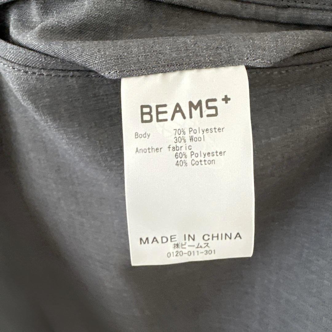 BEAMS PLUS 2プリーツ トロピカルウール トラウザーズ グレー XL