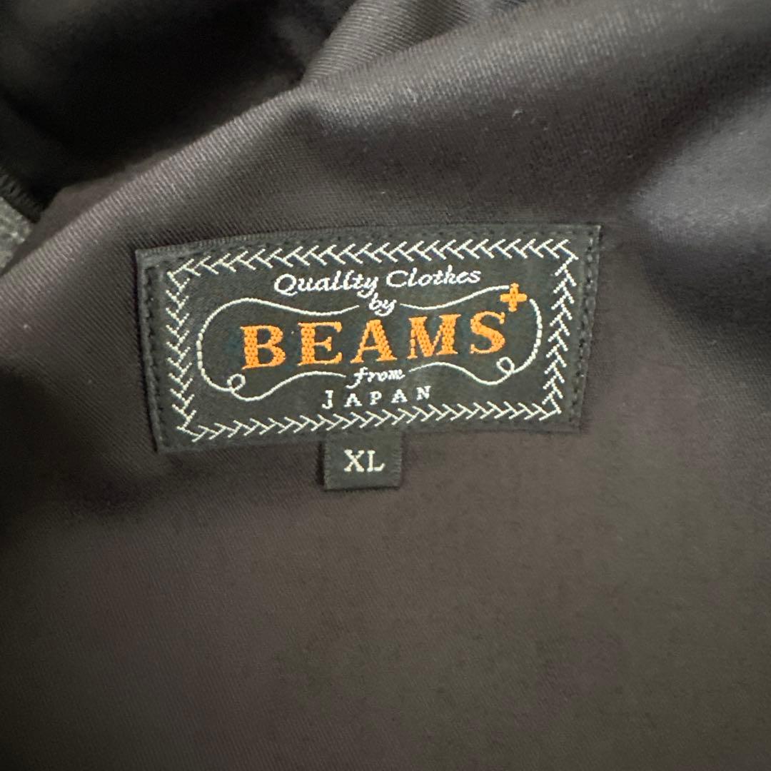 BEAMS PLUS 2プリーツ トロピカルウール トラウザーズ グレー XL