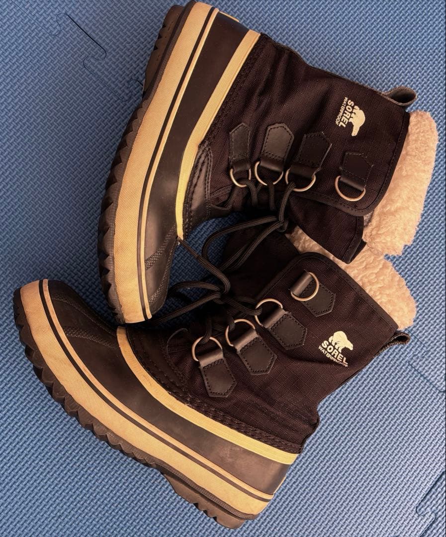 SOREL 防水ブーツ ブラック/ベージュ ファミリー3点セット