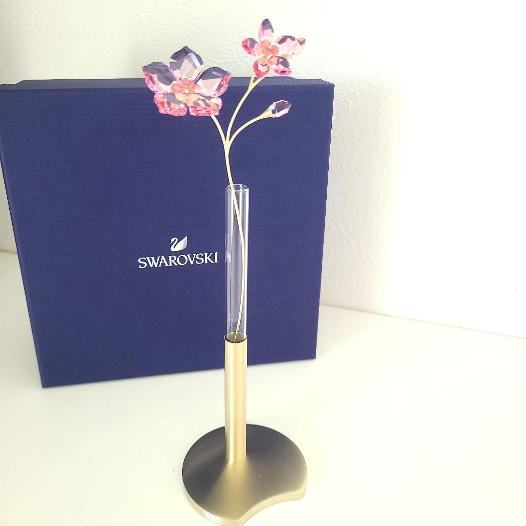 【新品未使用】Swarovski Garden Tales　桜& ベース