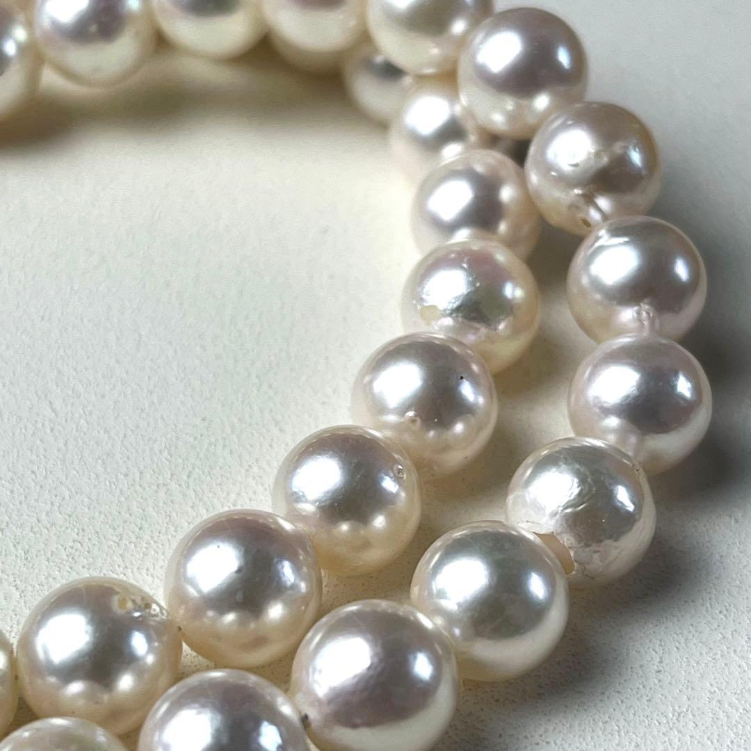 鑑別書付き✨超大珠 あこや真珠 9-9.5㎜ ネックレス シルバー刻印