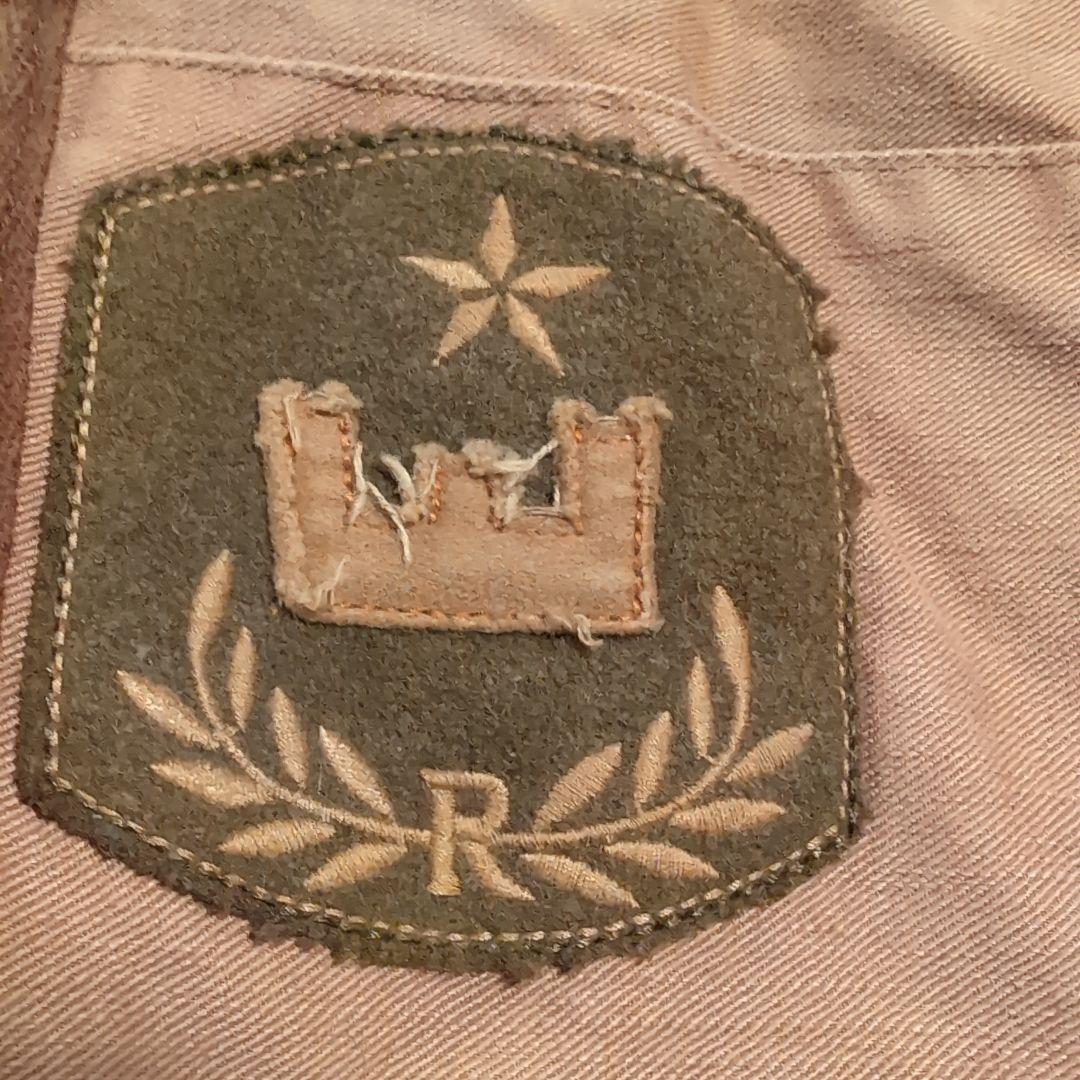 ラルフローレン　ラグビー　ダメージ加工　刺繍パッチ付きベージュショルダーバッグ