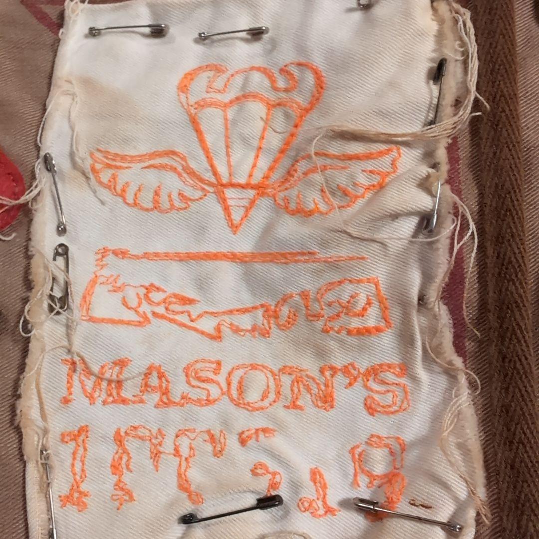 ラルフローレン　ラグビー　ダメージ加工　刺繍パッチ付きベージュショルダーバッグ