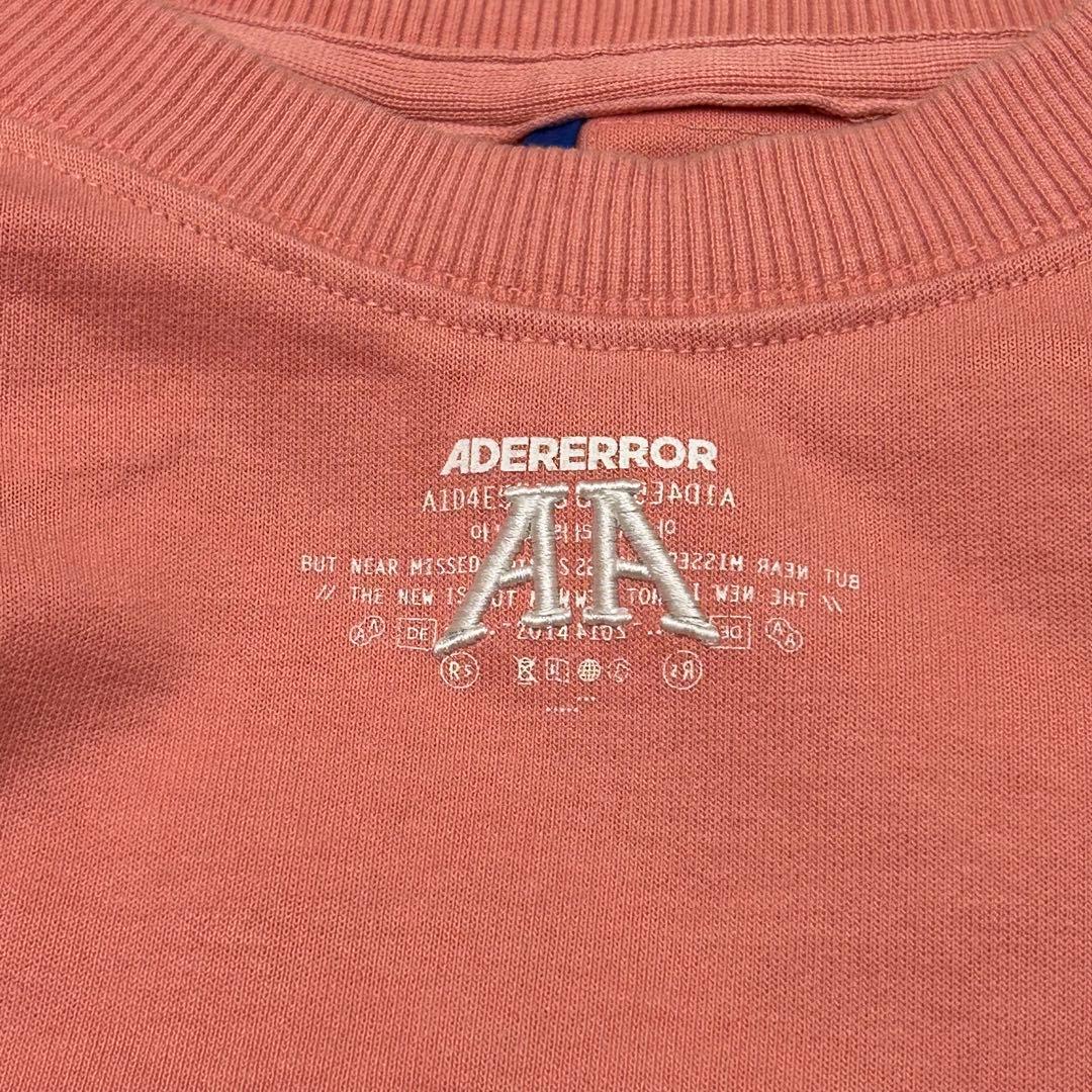 美品　ADERERROR ピンク スウェット アーダーエラー　Nolc logo