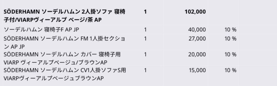 IKEA ソーデルハムン 2人掛ソファ
