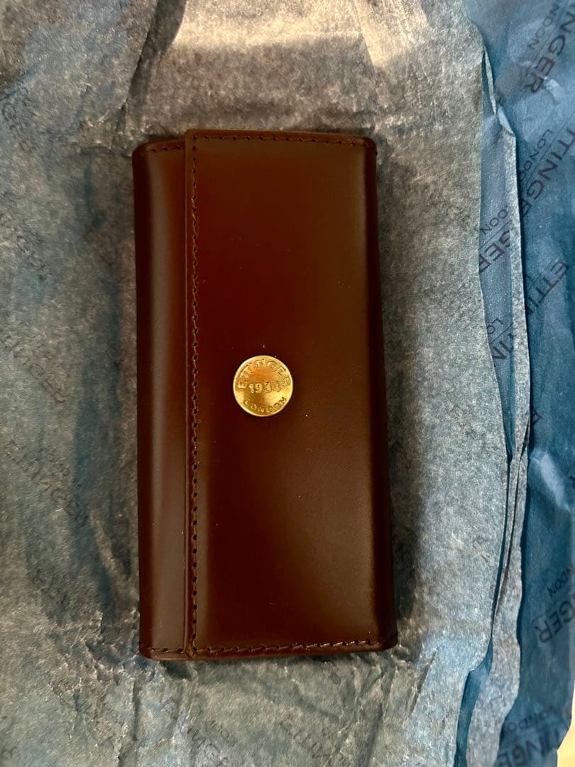 ETTINGER ブラウン レザー キーケース