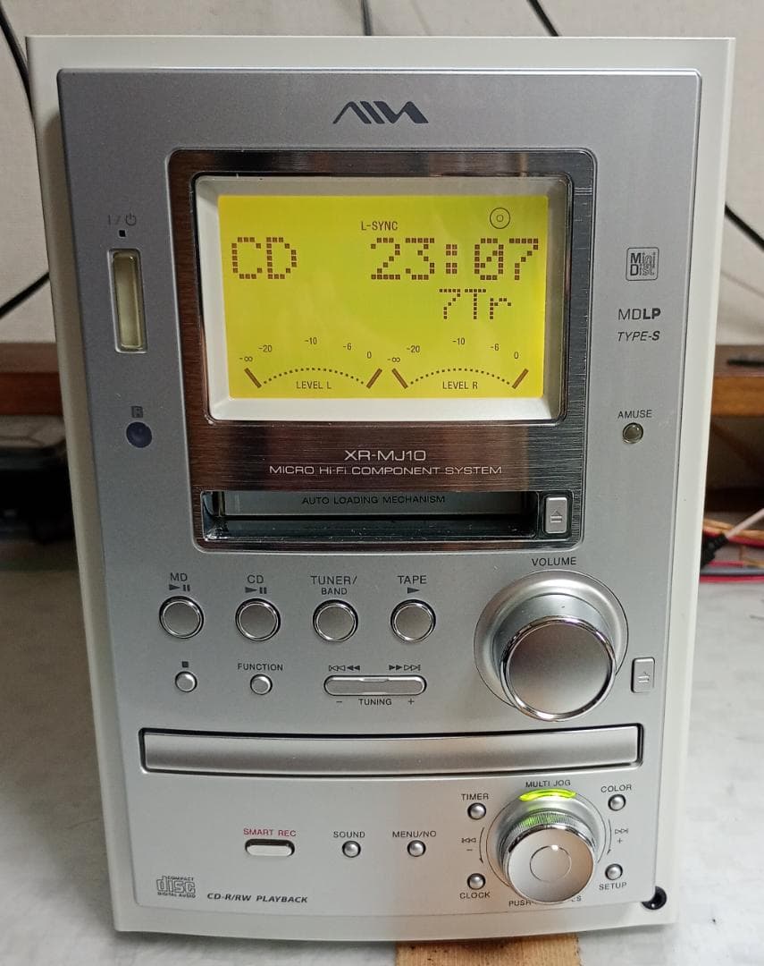 AIWA MD/CD/カセット オールインワンコンポ XR-MJ10　動作良好