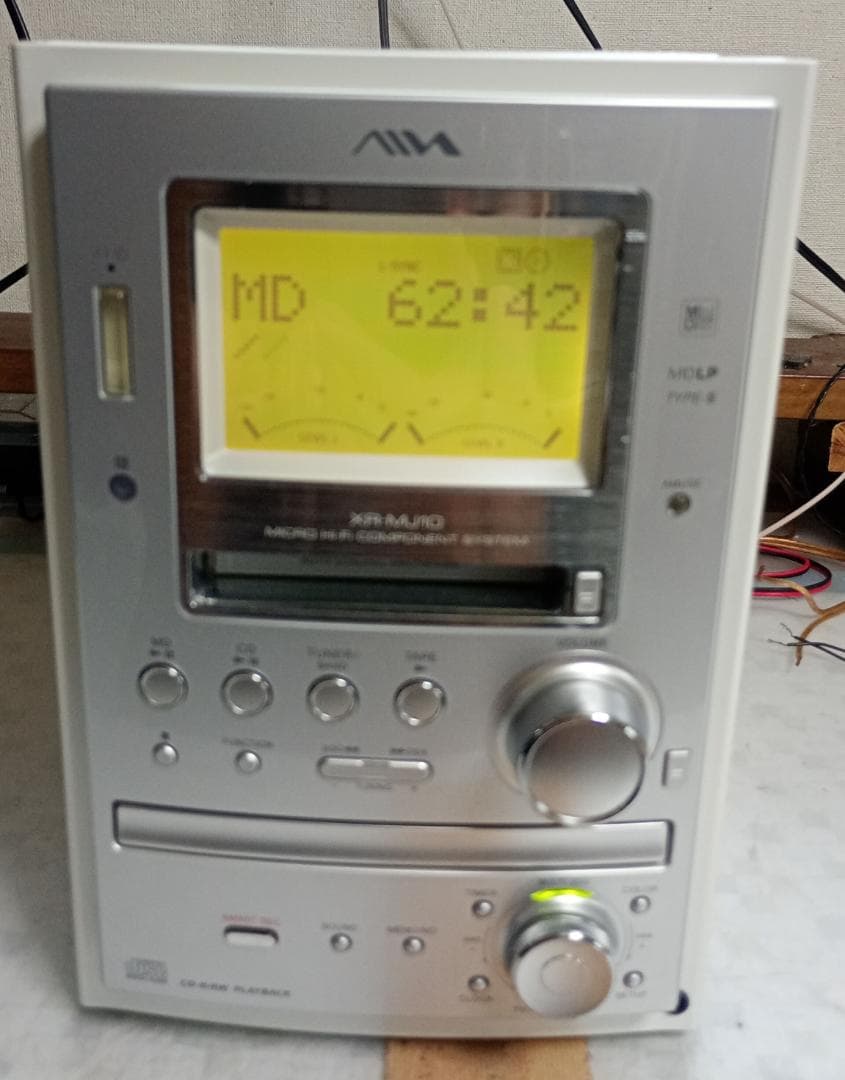 AIWA MD/CD/カセット オールインワンコンポ XR-MJ10　動作良好