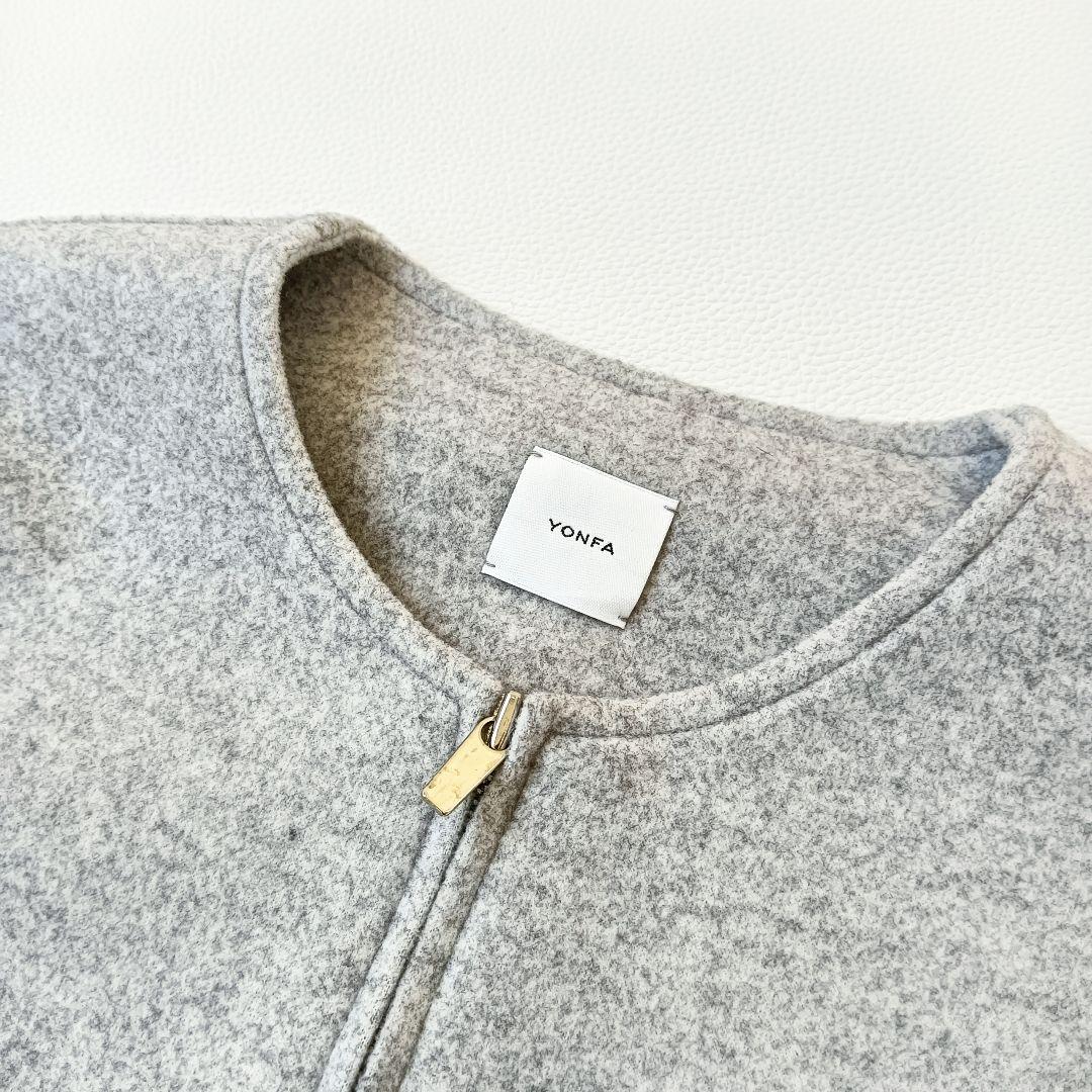 ほぼ未使用✨《YONFA》ヨンファ ウールジップベスト ダブルジップ キレイめ