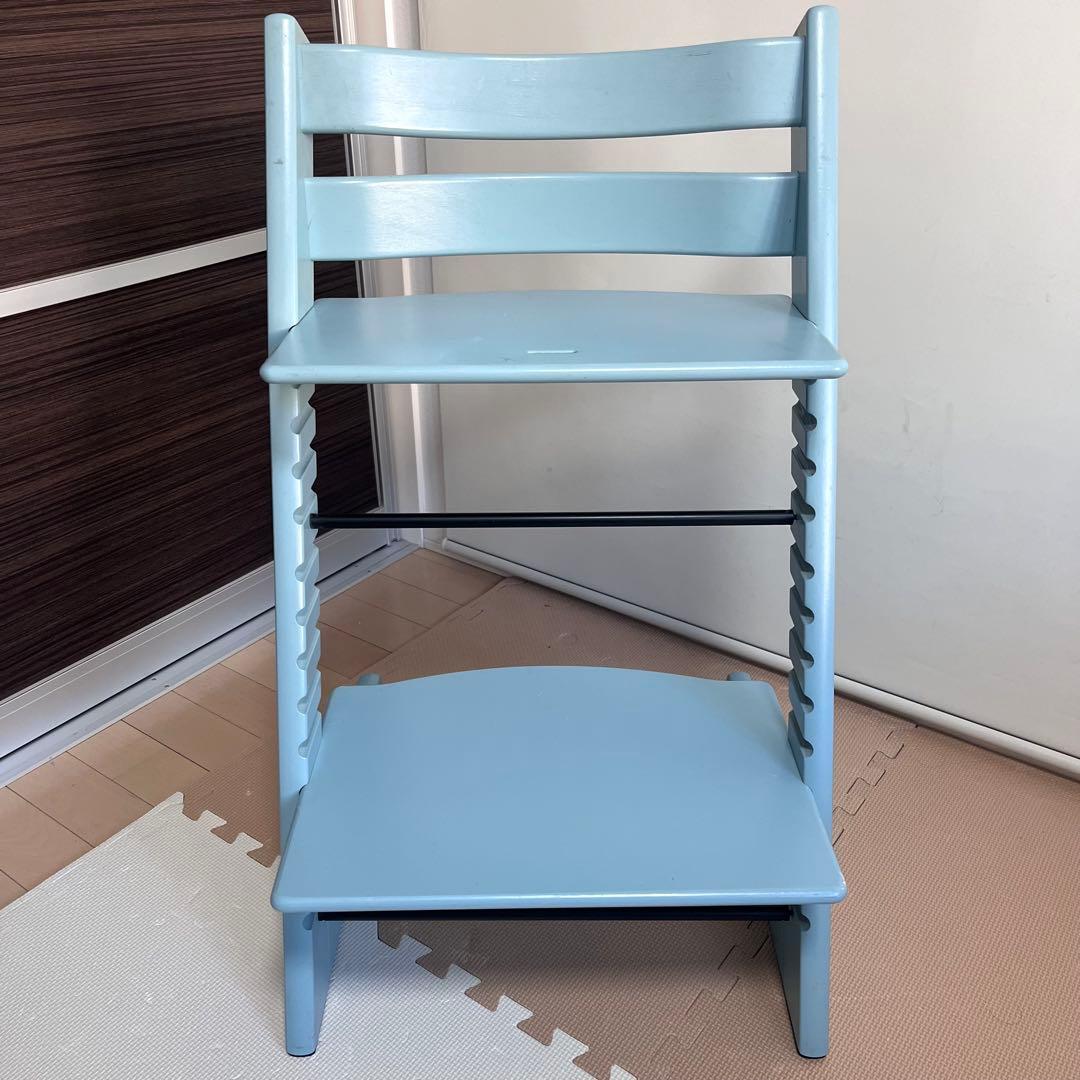 【新型】シリアルNo4　ストッケ トリップトラップ ハイチェア アクアブルー