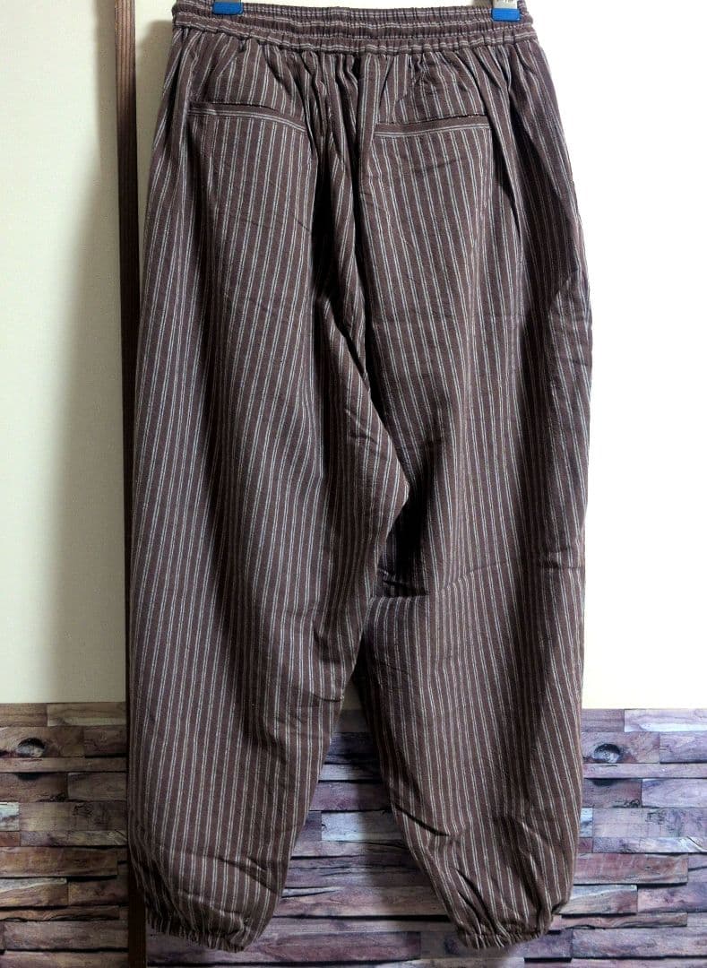 新品 Cambio コットンリネンストライプバルーンパンツ Sサイズ