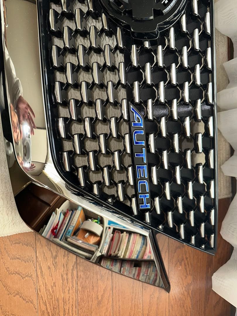 セレナオーテックC27純正前期ブラックソリッドメッシュグリル