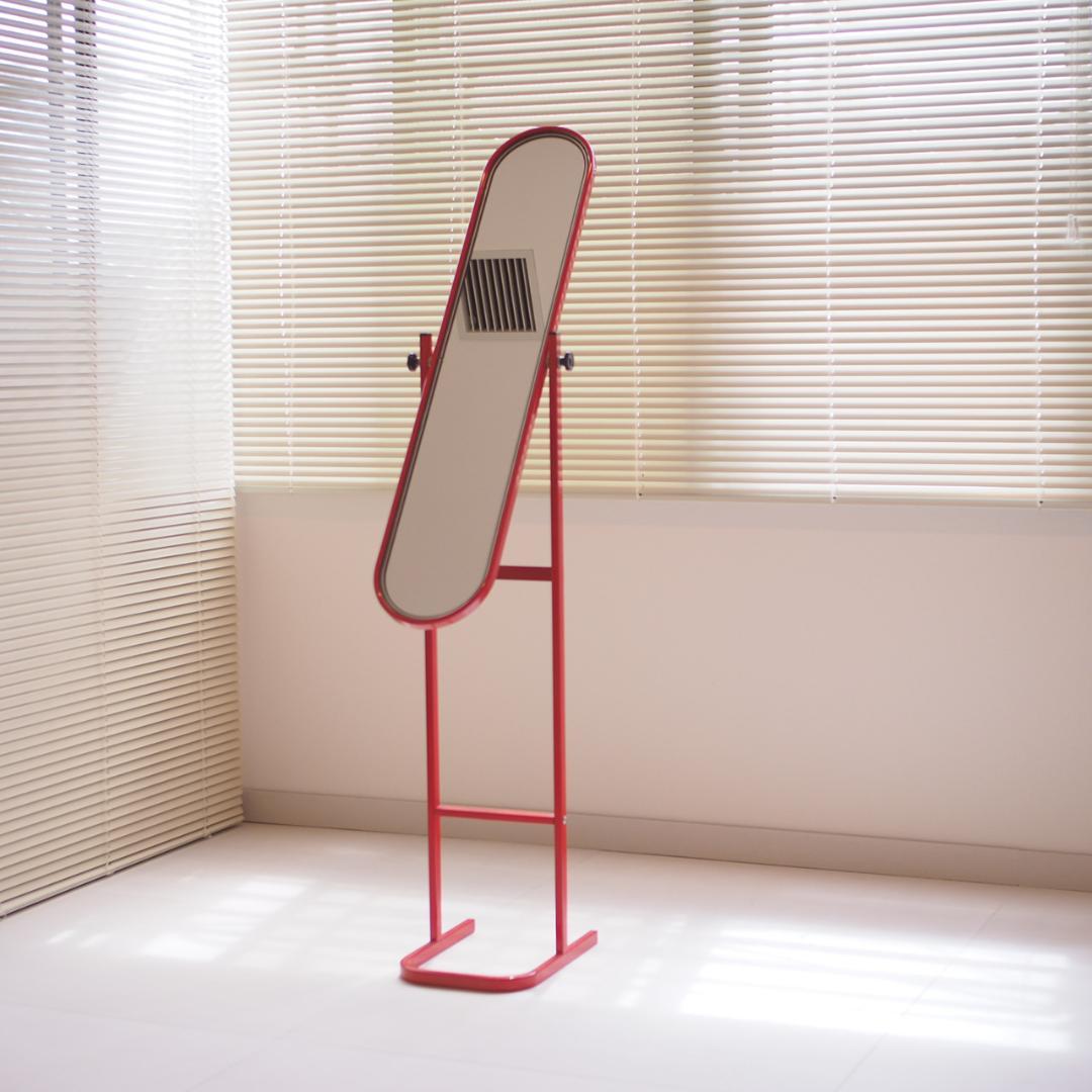 ミッドセンチュリー 80s レトロポップ スタンドミラー